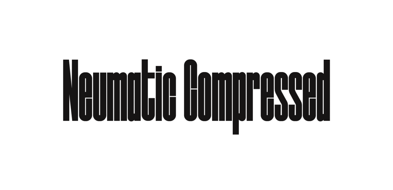 Ejemplo de fuente Neumatic Compressed Bold